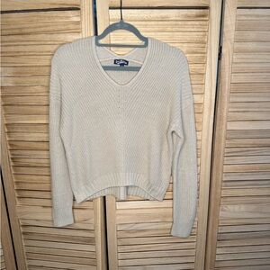 Freshman Cream V-Neck Sweater